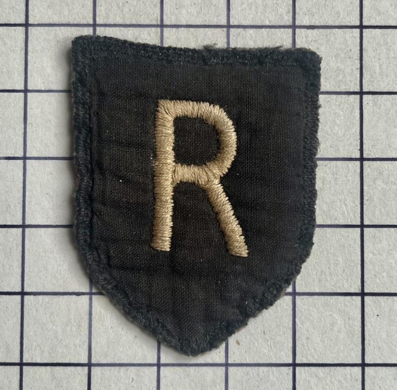 WW2 R Force Badge c1944-45 Special Forces Arm Formation Sign Patch