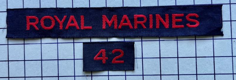 cWW2 Cash Tape No 42 Royal Marines Commando Shoulder Title