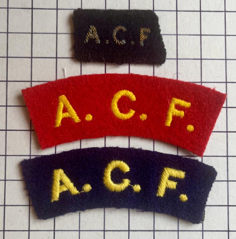 Royal Corps Transport (RCT) Army Cadet Force (ACF) Officer Vintage Shoulder Title Badges