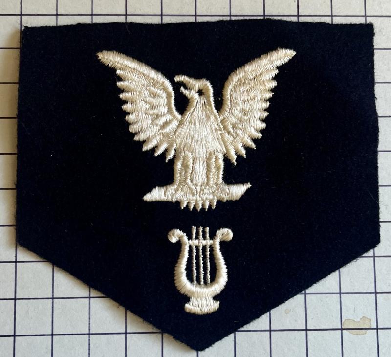 Vintage United States Navy (USN) Naval Music Musician's Patch Badge