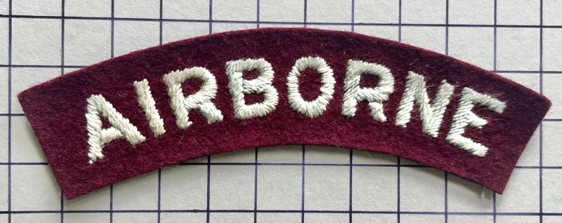 cWW2 Airborne Forces Parachute Regiment etc 'Paste Back' Cloth Shoulder Title Patch