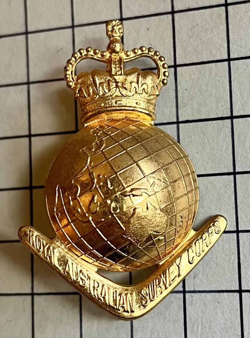 Pre-1996 Royal Australian Survey Corps (RASVY) Metal Cap Badge for Slouch Hat