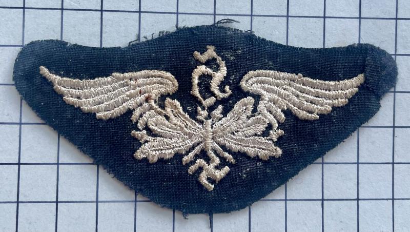 cWW2 German Luftwaffe Range Finder Cloth Trade Badge Some Mothing