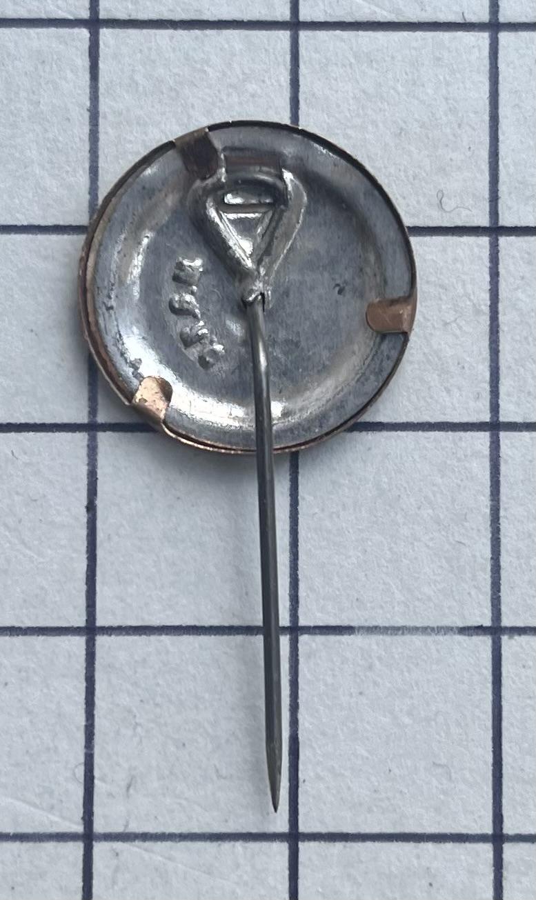 c1930s WW2 German NSDAP Party Supporter Celluloid Stickpin Tinnie Badge