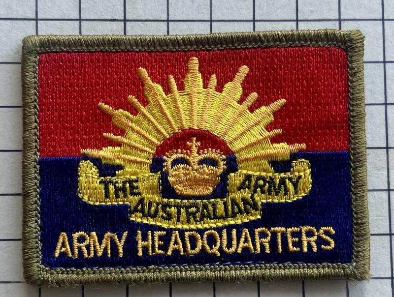 c2024 Australian Army Headquarters (HQ) Flash Formation Sign Patch Badge