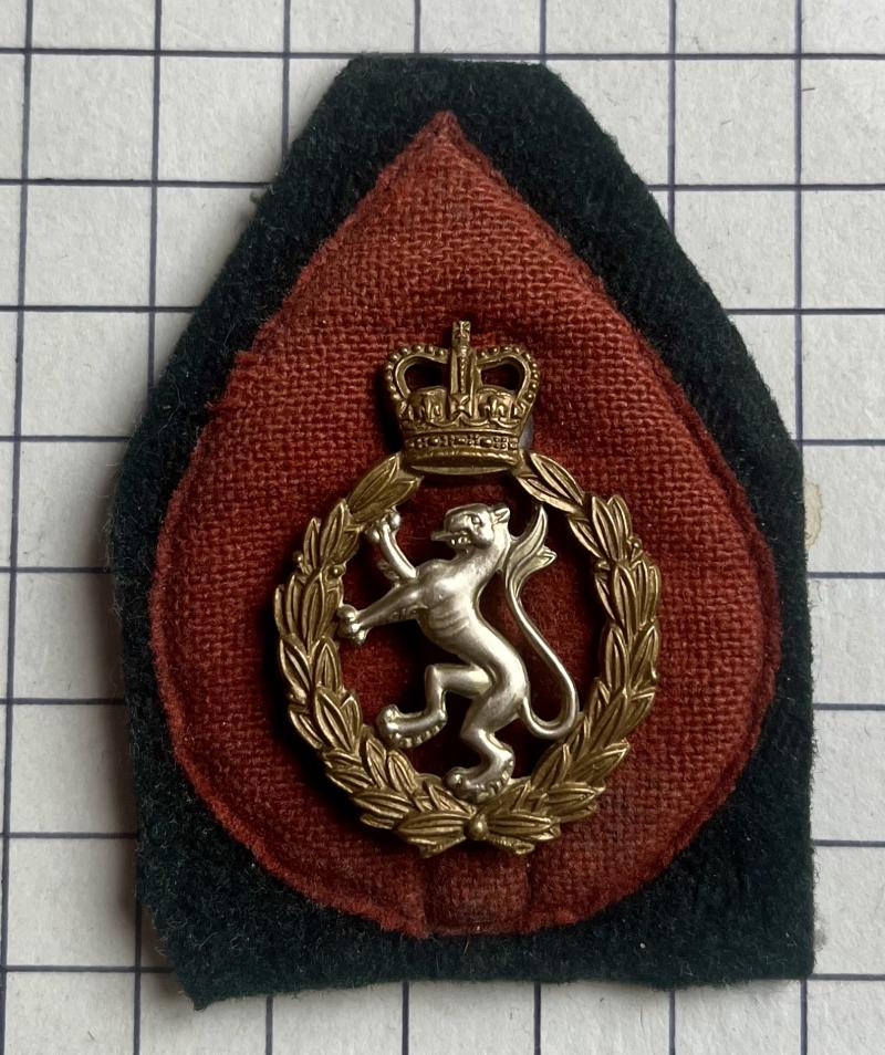 c1950s Women's Royal Army Corps (WRAC) Bi-Metal Other Rank's Cap Badge and Backing