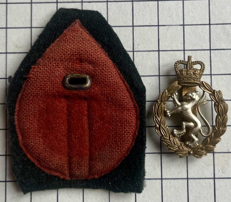 c1950s Women's Royal Army Corps (WRAC) Bi-Metal Other Rank's Cap Badge and Backing