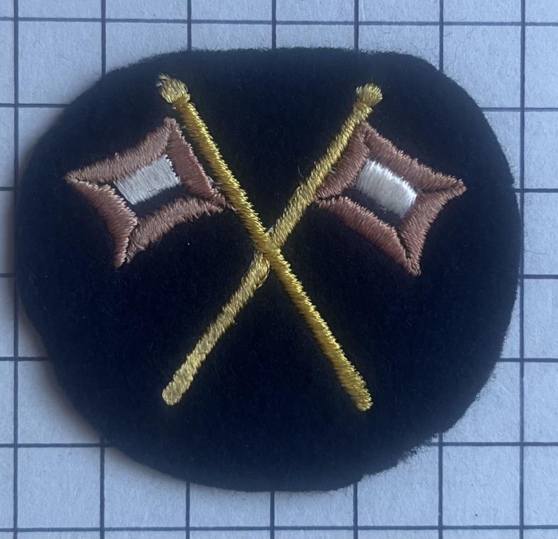 cWW2 German Navy Kriegsmarine Signals Rating Arm Badge. Code: 21950  SOLD WW2 German Kriegsmarine Signals Rating Arm Badge Trade Patch