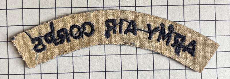 c1958-69 Army Air Corps (AAC) Battle Dress Cloth Shoulder Title