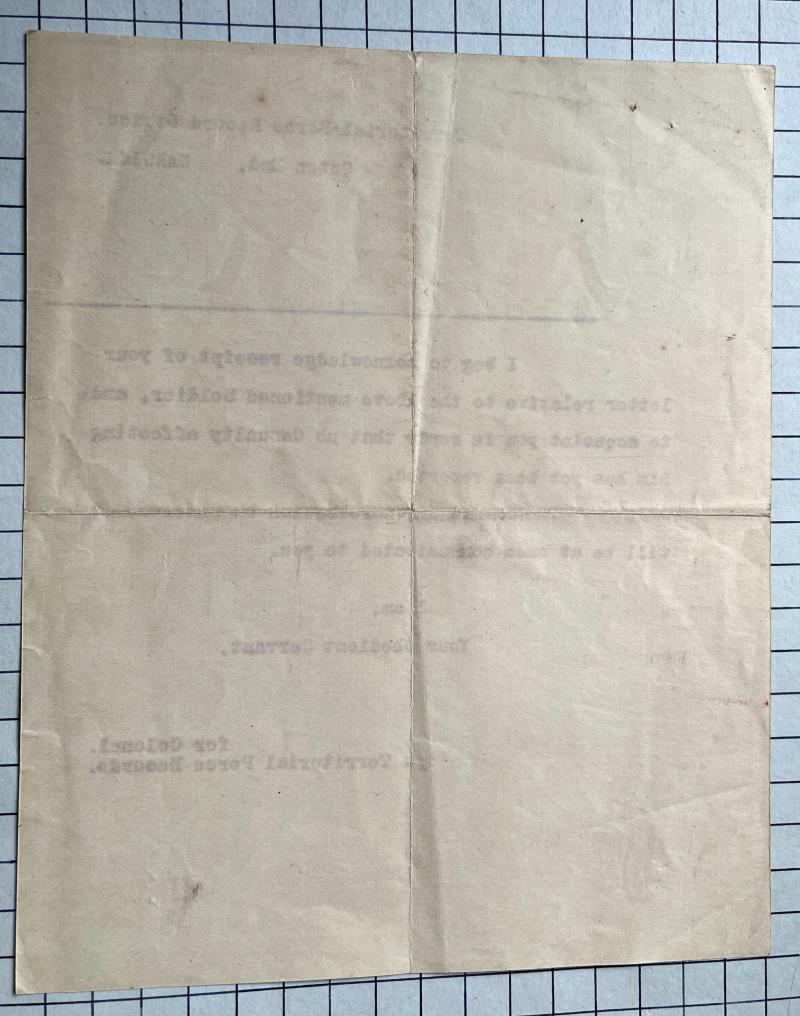cWW1 Great War 4th Gloucestershire Regiment Bristol Casualty Letter Ephemera