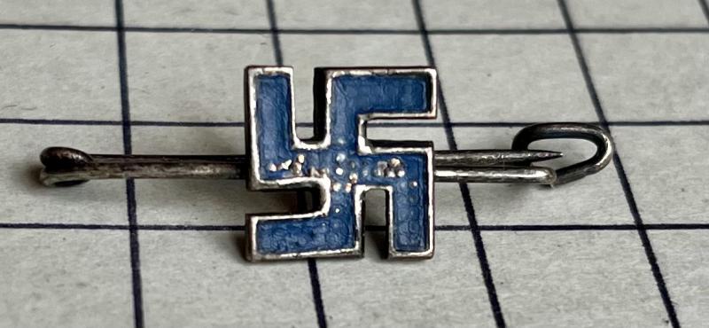 c1930-45 WW2 German Nazi Swastika 3rd Reich Supporter's Pin Brooch Badge