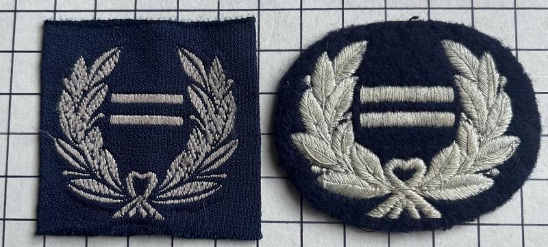 c1972-92 Royal Observer Corps (ROC) Leading Observer Cloth Rank Badges