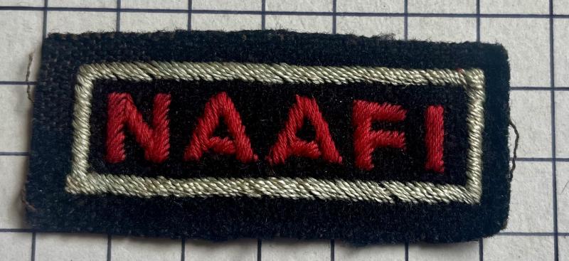 cWW2 Navy Army & Air Force Institutes (NAAFI) Cloth Shoulder Title Badge Patch