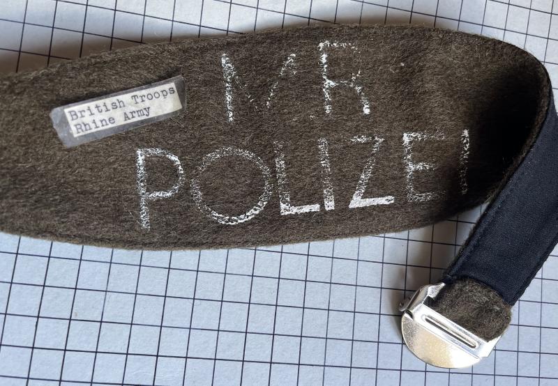 c1945 British Troops Rhine Army Military Police Polizei Occupation Arm Band Badge Formation Sign