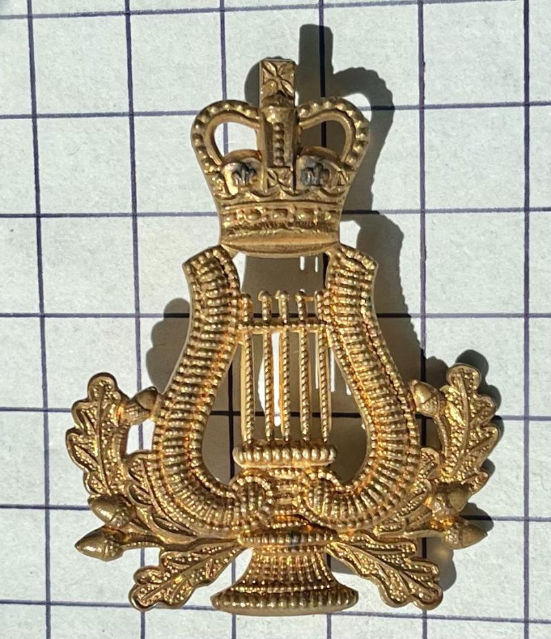 c1952-58 British Army & Royal Marine (RM) Bandsman Lyre Wreath King's Crown Proficiency Trade Sleeve Badge
