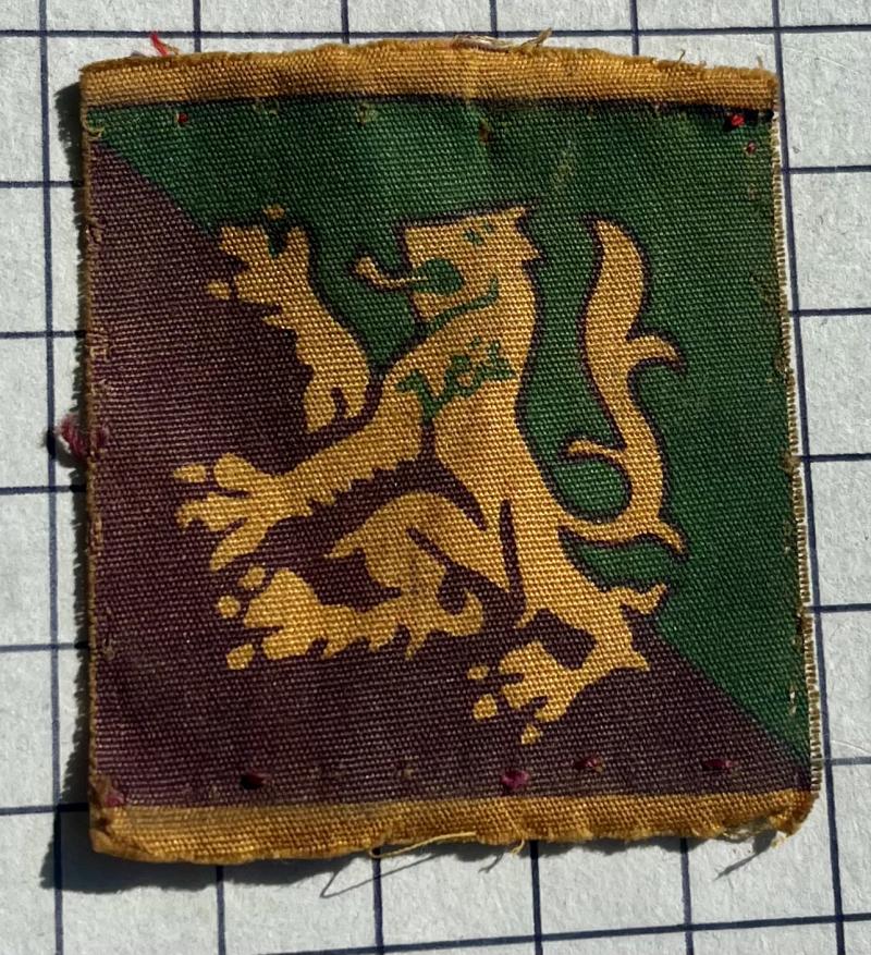 cWW2 Scottish Command North Highland District Printed Formation Sign Patch Badge