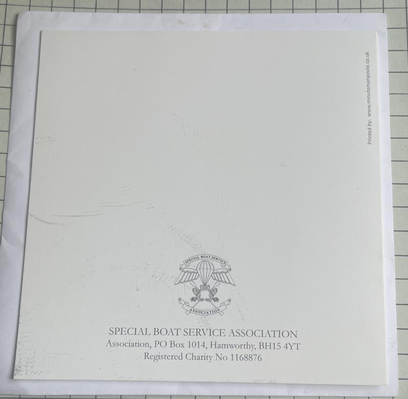 c2015 Special Boat Service (SBS) Association Christmas Card 'Official' Merchandise Badge to Reverse