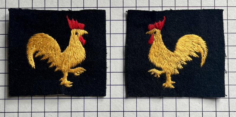 British Army 40th Division Korean War Pair of Woven Formation Badges