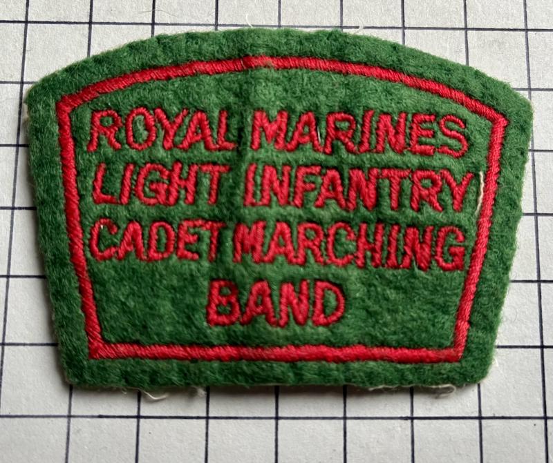 c1979-2006 Gosport Based Royal Marines Light Infantry (RMLI) Cadet Marching Band Shoulder Title Patch Badge