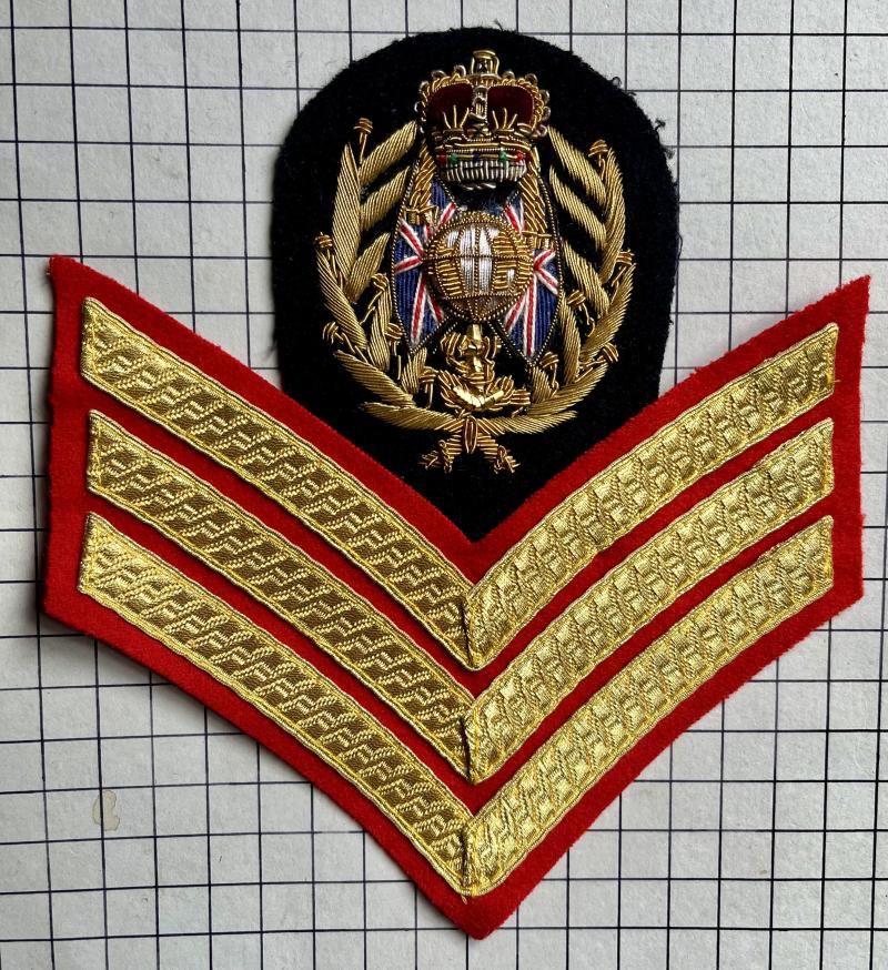 Post 1952 Royal Marines (RM) Colour Sergeant Badge Patch