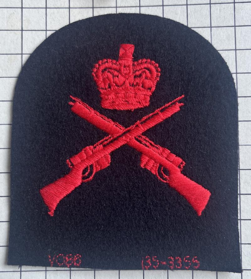 Royal Marines (RM) Platoon Weapons Instructor (PWI) Specialist Qualification Patch Badge