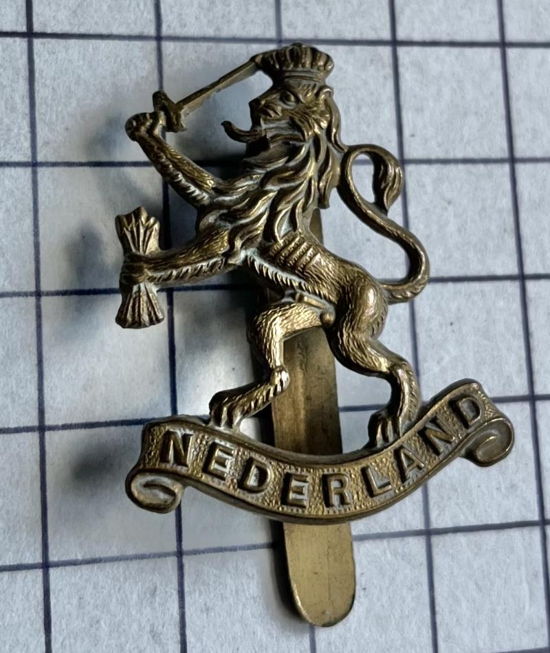 c1940-45 Nederland WW2 Wartime Free Netherlands Forces Cap Badge Gaunt