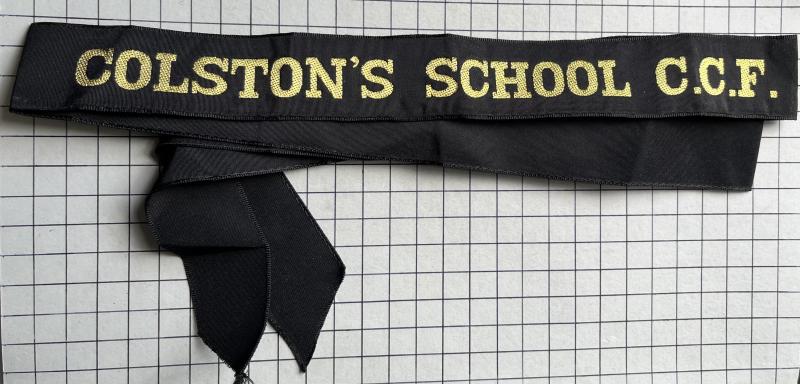Pre-2022 Colston School Navy Det Combined Cadet Force (CCF) Bristol HMS style Cap Tally Badge