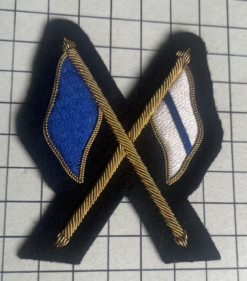 Signals No1 Dress Crossed Flags Communication Specialist Radio Operator Trade Arm Patch Badge