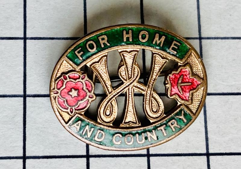 cWW2-1950s Women's Institute (WI) For Home & Country Federation Lapel Badge