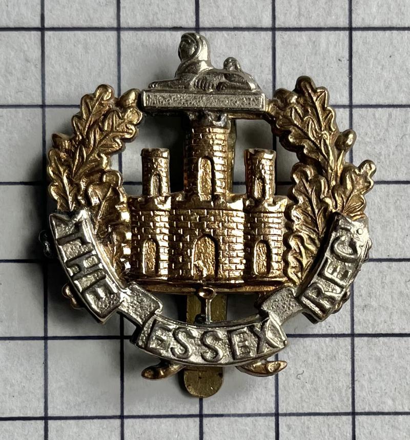 c1911-20, WW1 8th (Cyclist) Battalion Essex Regiment Bi-Metal Cap Badge
