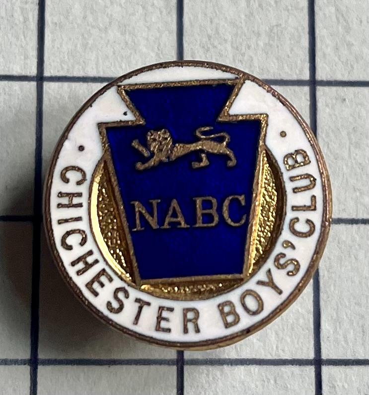 Post 1935 Chichester The National Association of Boys' Clubs (NABC) Lapel Badge
