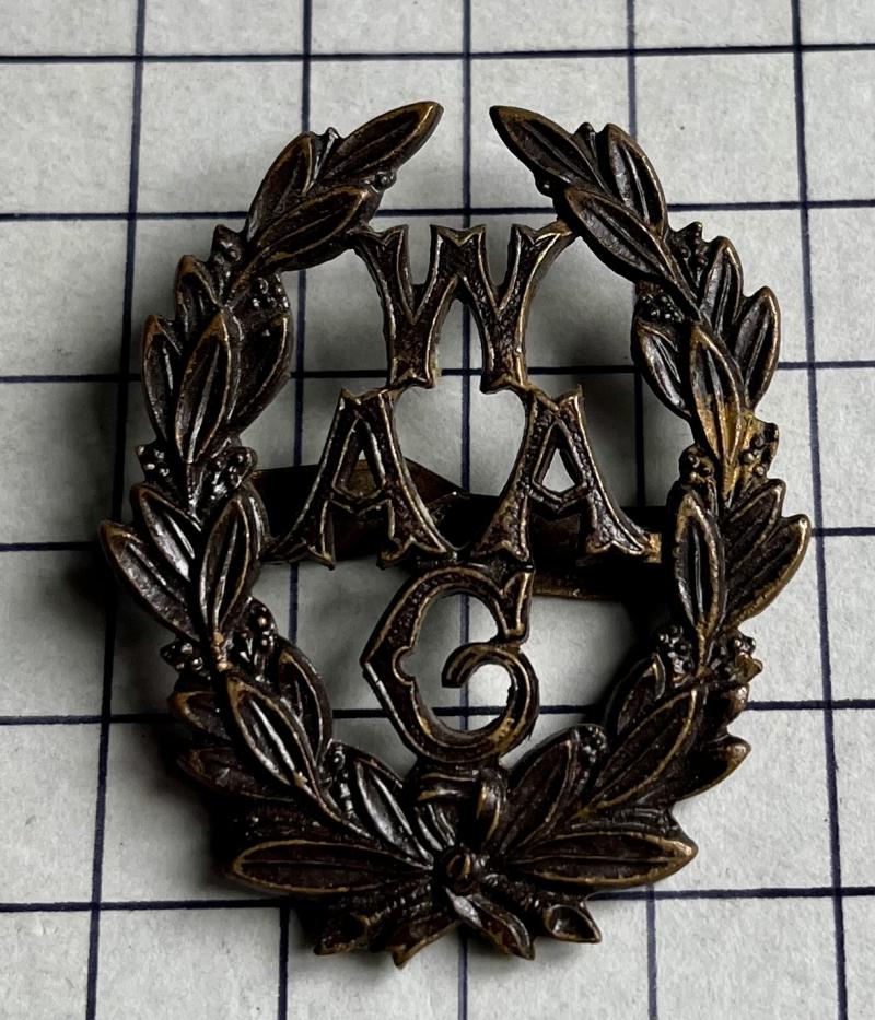 c1917-18 Women's Auxiliary Army Corps (WAAC) Officer Service Dress (OSD) Cap Badge