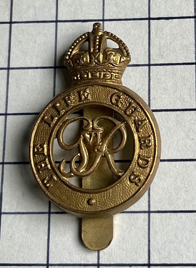 c1937-52 cWW2 The Life Guards Brass Other Ranks Cap Badge
