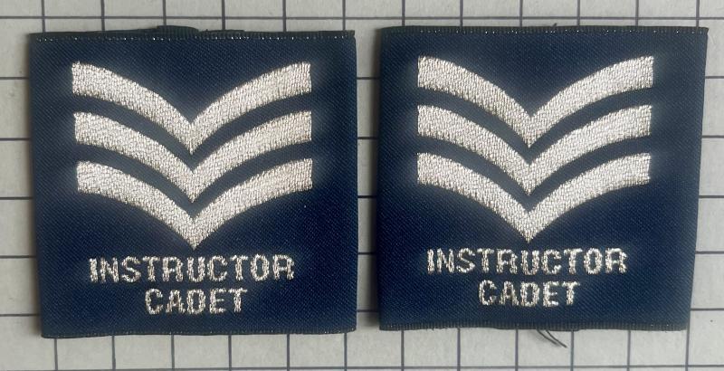 Air Training Corps (ATC) Sergeant Instructor Slip-On Rank Slide Shoulder Tab Badges