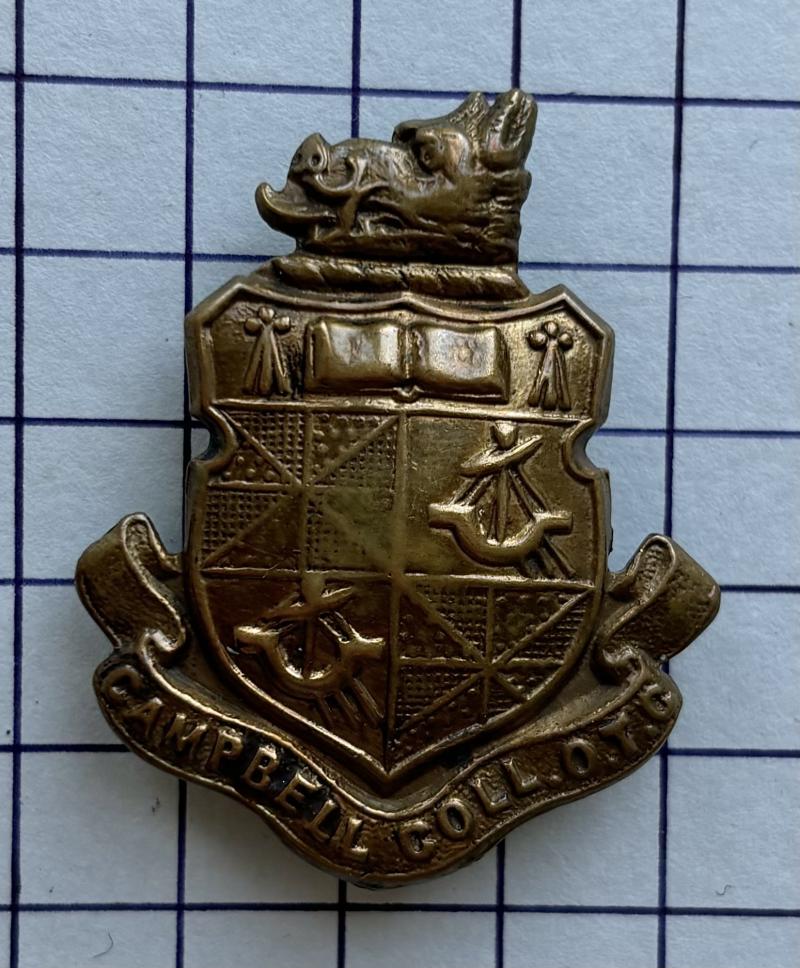 Campbell College Belfast Northern Ireland (NI) OTC Irish cap badge