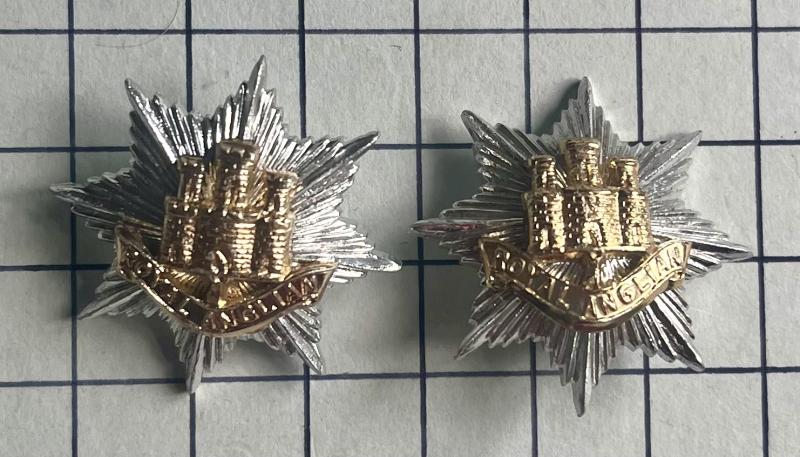 Royal Anglian Regiment Staybrite Collar Badges