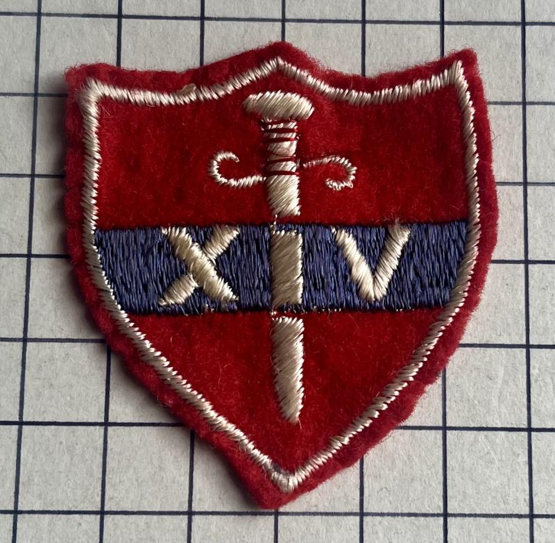 cWW2 14th Army Cloth Formation Sign Badge Patch British Army