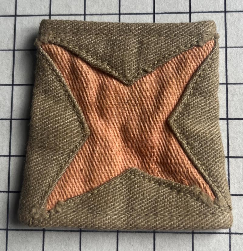 cWW2 British Army 70th Infantry Division Formation Sign Slip-On Cloth Badge