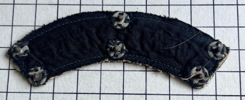 cWW2 Burma Rifles Cloth Shoulder Title Badge