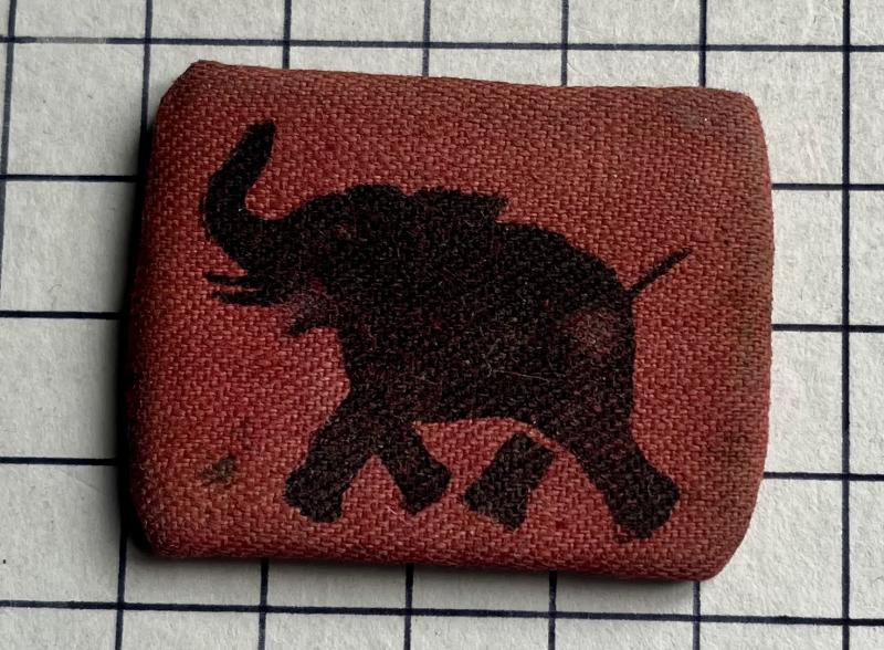 c1940-45 WW2 British IV 4th Corps Printed Formation Sign Patch Badge