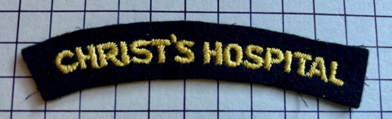 Christ's Hospital Horsham Sussex Combined Cadet Force (CCF) Shoulder Title Cloth Badge