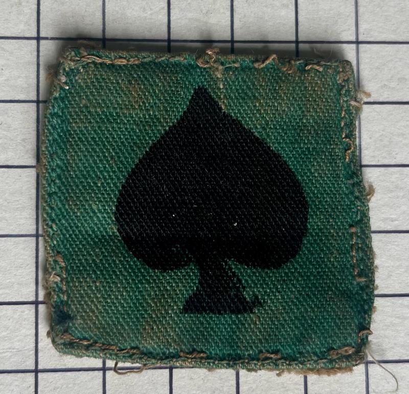 c1942-46 cWW2, 25th Indian Infantry Division Printed Formation Sign Cloth Badge