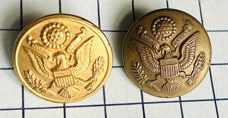 cWW2 US Army USAF Military Officer & Enlisted Man's Buttons Large