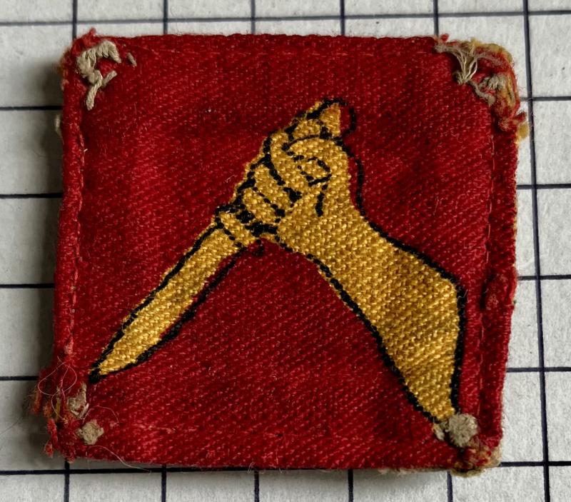 cWW2 19th Indian Division Printed Cloth Formation Sign Badge Patch