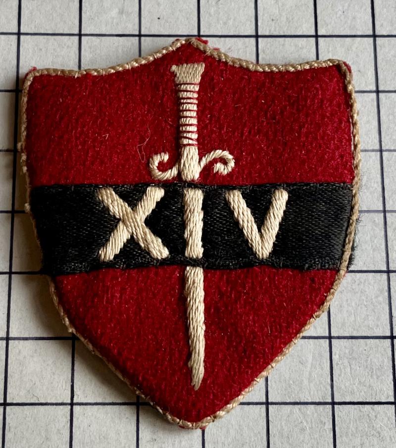 cWW2 14th Army Cloth Formation Sign Badge Patch British Army