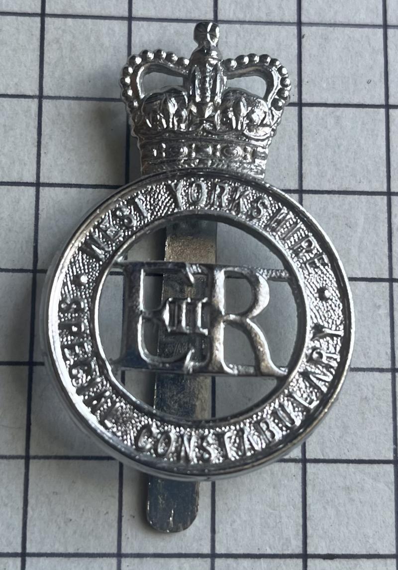 c1968-74 West Yorkshire Special Constabulary Police QC Chrome Cap Badge