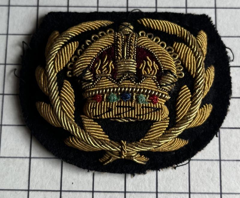 cWW2 British Army Warrant Officer Class 2 (WO2) RQMS Black Padded Rank Badge Patch
