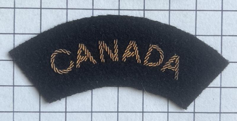 cWW2 Canada Air Transport Auxiliary (ATA) Wire Embroidered Shoulder Title Badge Patch