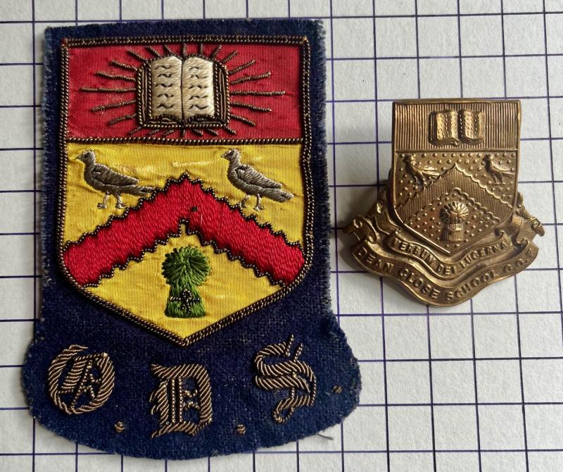 Dean Close C.C.F. Cheltenham Glos Cap Badge and Alumni Patch