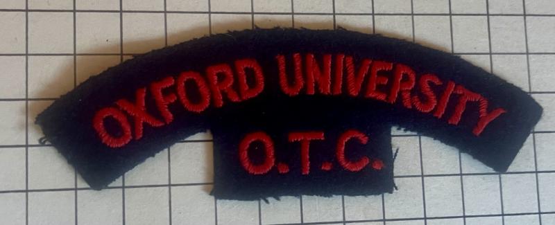 Oxford University Officer Training Corps (OTC) Cloth Shoulder Title Badge Patch